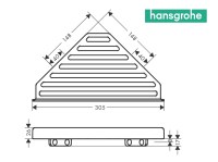 MEDIDAS JABONERA DUCHA RINCON ADDSTORIS HANSGROHE